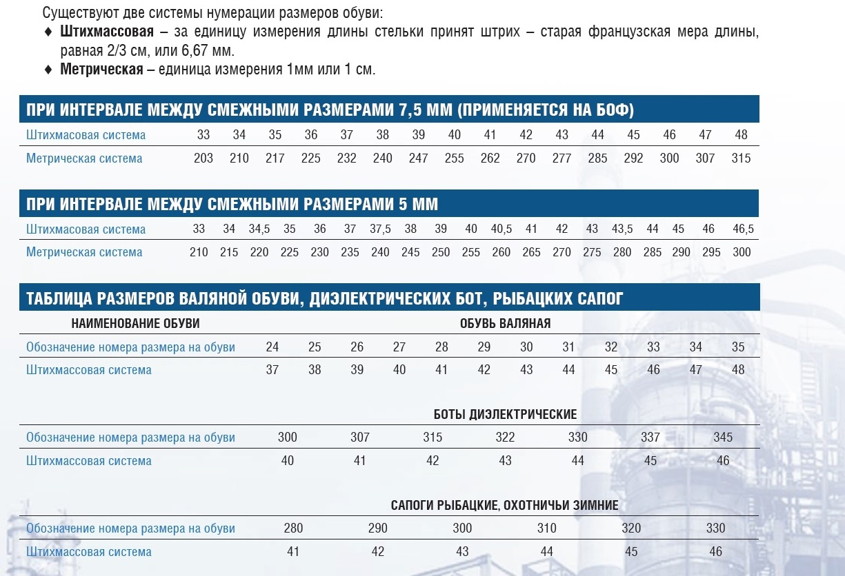 Размер ботинки мужской